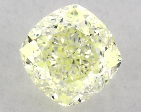 GIA 0.69 Carat Fancy Yellow Green-VS1 Cushion Modified Cut Diamond
